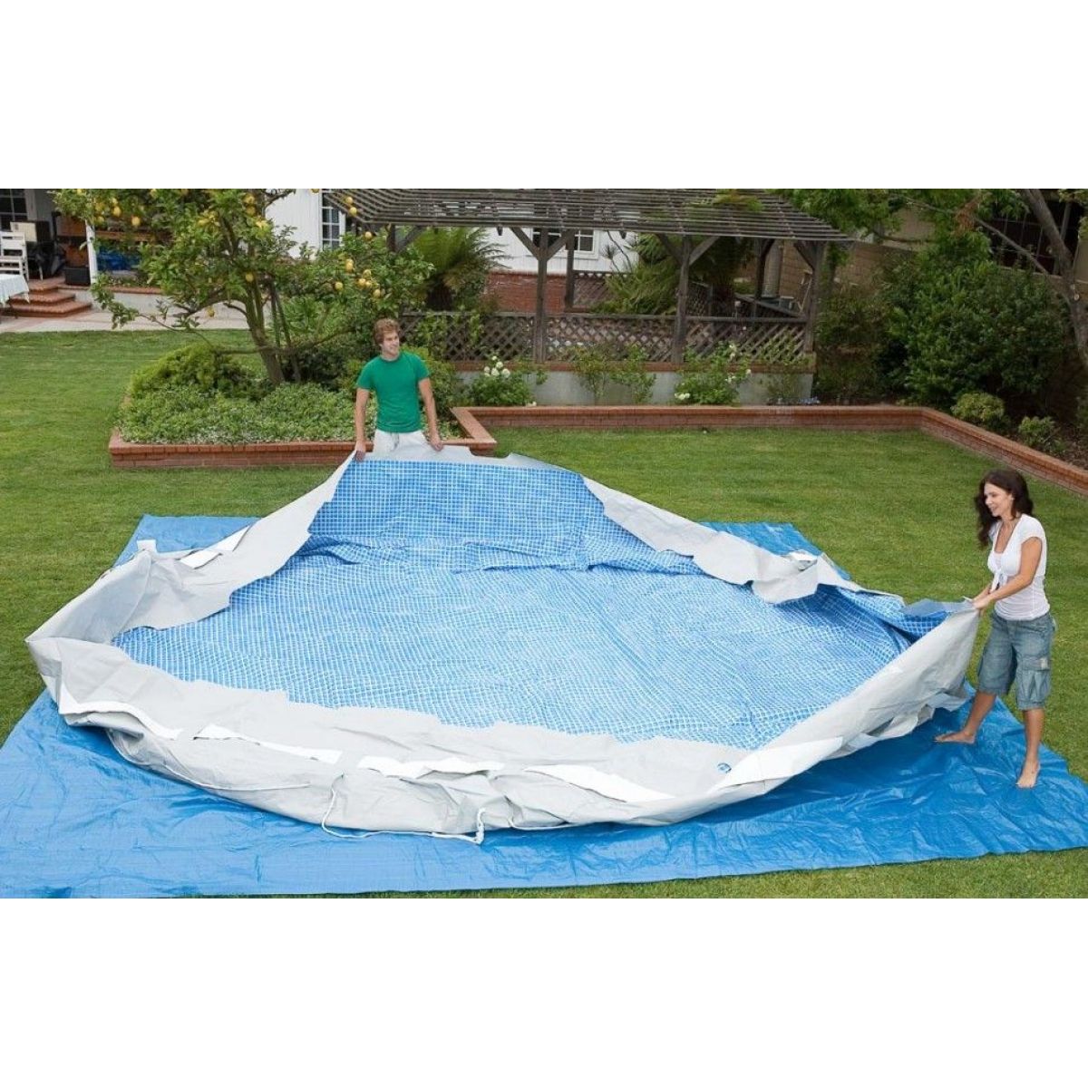 Чашковый пакет 4,27х1,07 м для каркасного бассейна Prism Frame, голубой, INTEX 12466A Чашковый пакет 4,27х1,07 м для каркасного бассейна Prism Frame, голубой, INTEX 12466A