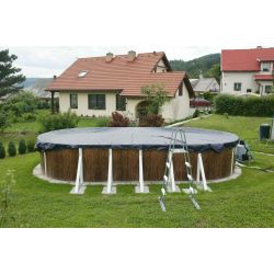 Тент защитный 5.5 х 3.7 м морозоустойчивый для бассейна круглый год Azuro 3BVZ0128