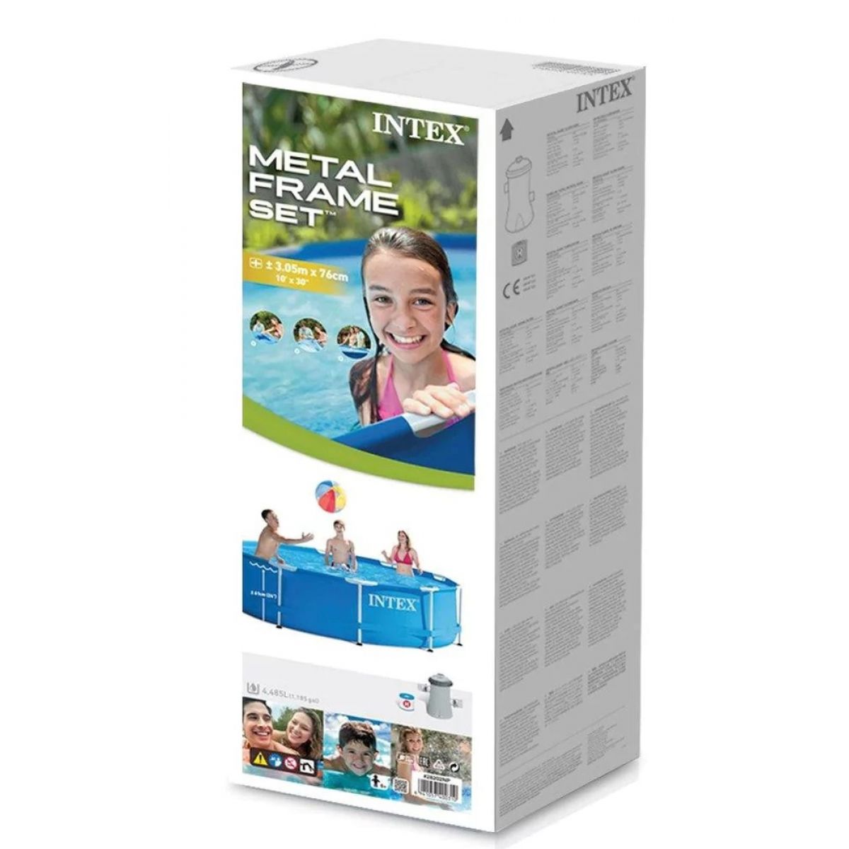 Каркасный бассейн 305×76 см с фильтром-насосом, круглый, 4485 л, Intex 28202NP Каркасный бассейн 305×76 см с фильтром-насосом, круглый, 4485 л, Intex 28202NP