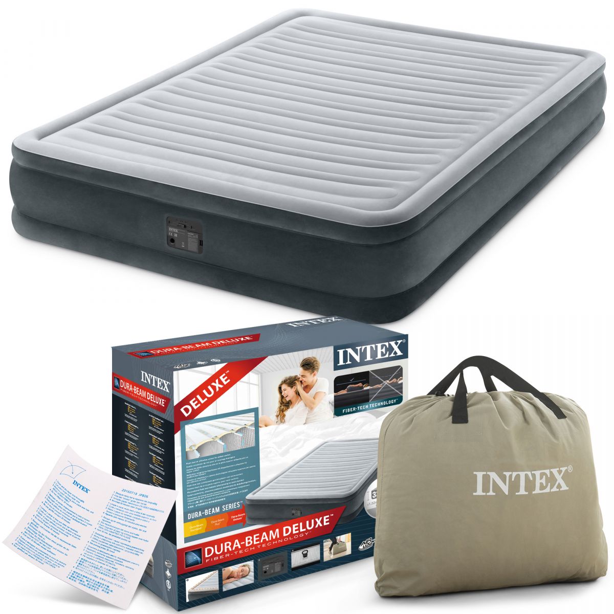 Кровать надувная 152×203×33 см с встроенным электронасосом 220В INTEX 67770 Кровать надувная 152×203×33 см с встроенным электронасосом 220В INTEX 67770