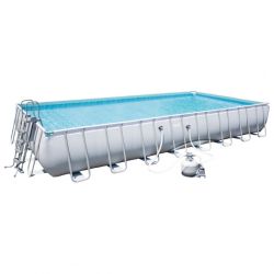 Бассейн каркасный 956×488×132 см, комплект 3 аксессуара, BESTWAY, 56479