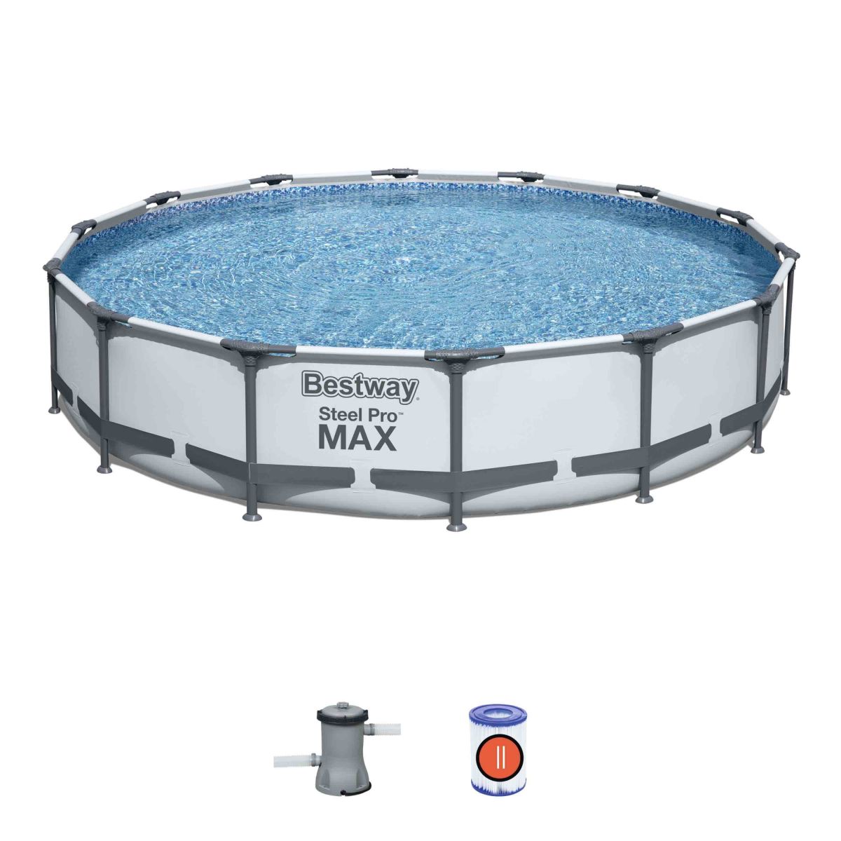 Бассейн каркасный 427x84 см, с фильтр-насосом, трёхслойный ПВХ, BESTWAY 56595 Бассейн каркасный 427x84 см, с фильтр-насосом, трёхслойный ПВХ, BESTWAY 56595