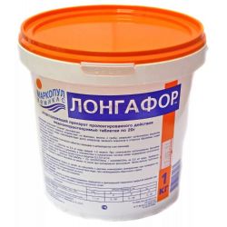 Таблетки хлорные 20г медленнорастворимые для бассейна, ведро 1кг, Маркопул, 1441