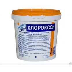 Комплексное средство для бассейна, ведро 1 кг, для любых фильтров, Маркопул, 1443
