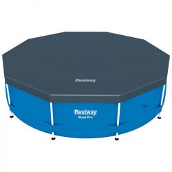 Тент 305 см для каркасного бассейна, ПВХ, слива воды, фиксация шнуровкой, BESTWAY 58036